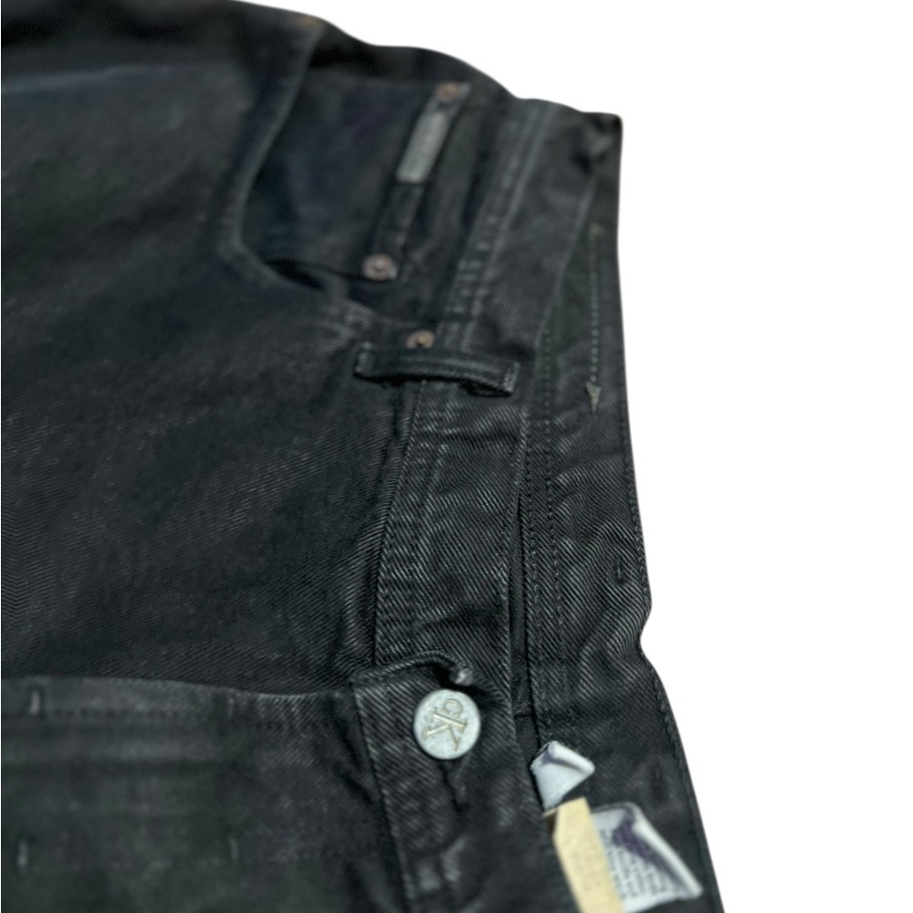 Vintage Calvin Klein Straight Leg black denim jeans men’s size 40x30 - Picture 4 of 6